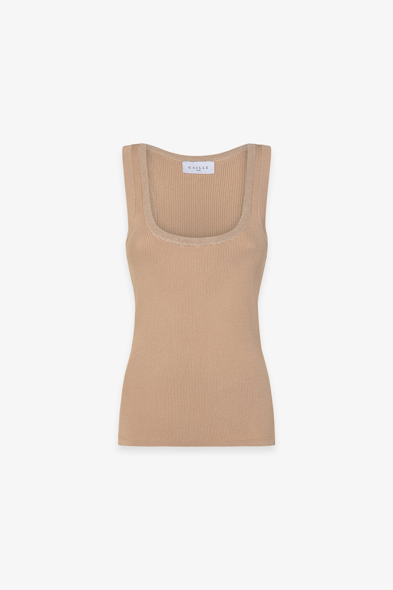 Gaelle Paris GAABW09436 canotta beige costine lurex