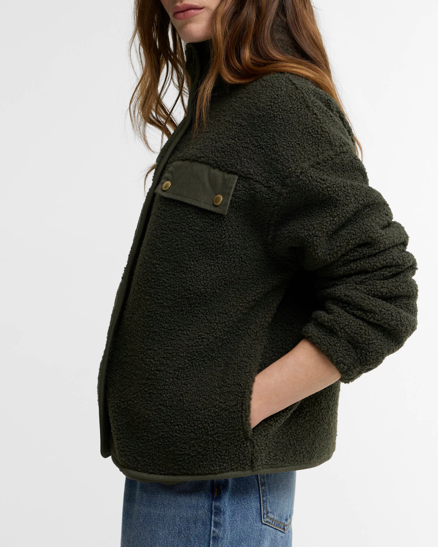 Barbour Mabel LFL0095 giacca pile olive donna