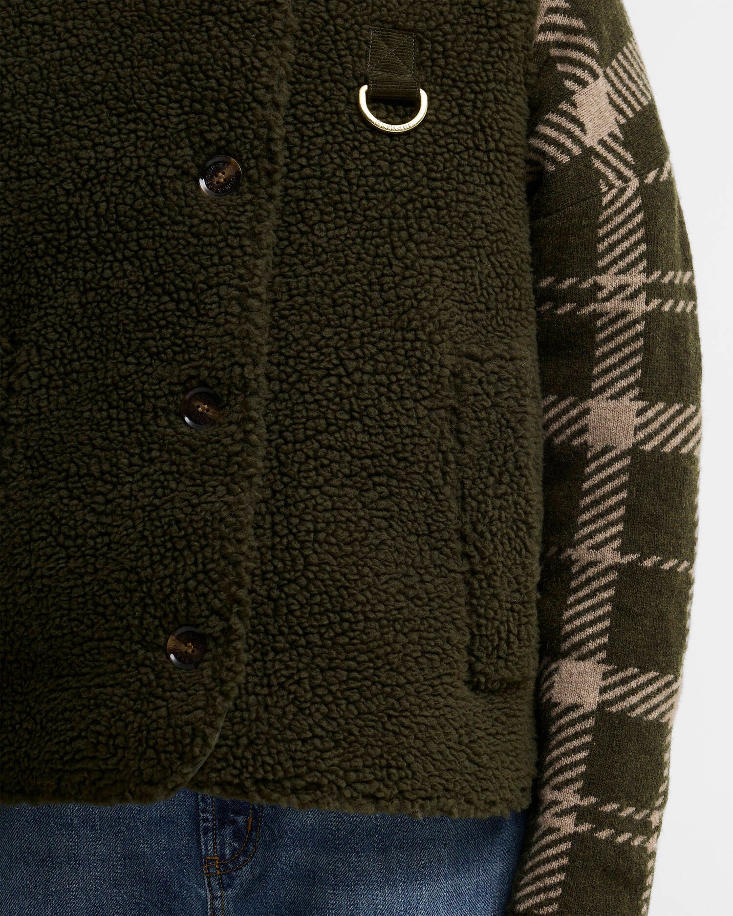 Barbour Bowes LGI0228 Gilet Donna Olive Pile Teddy