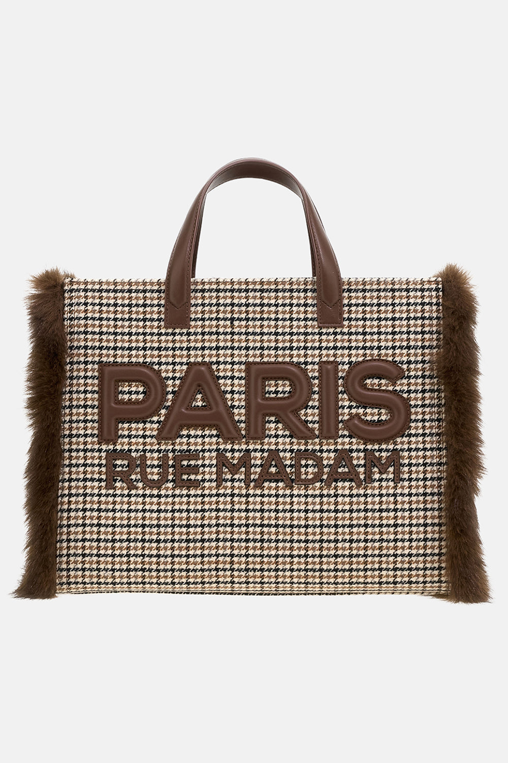Rue Madam Megeve 1630 tote bag donna Pied de Poule panno