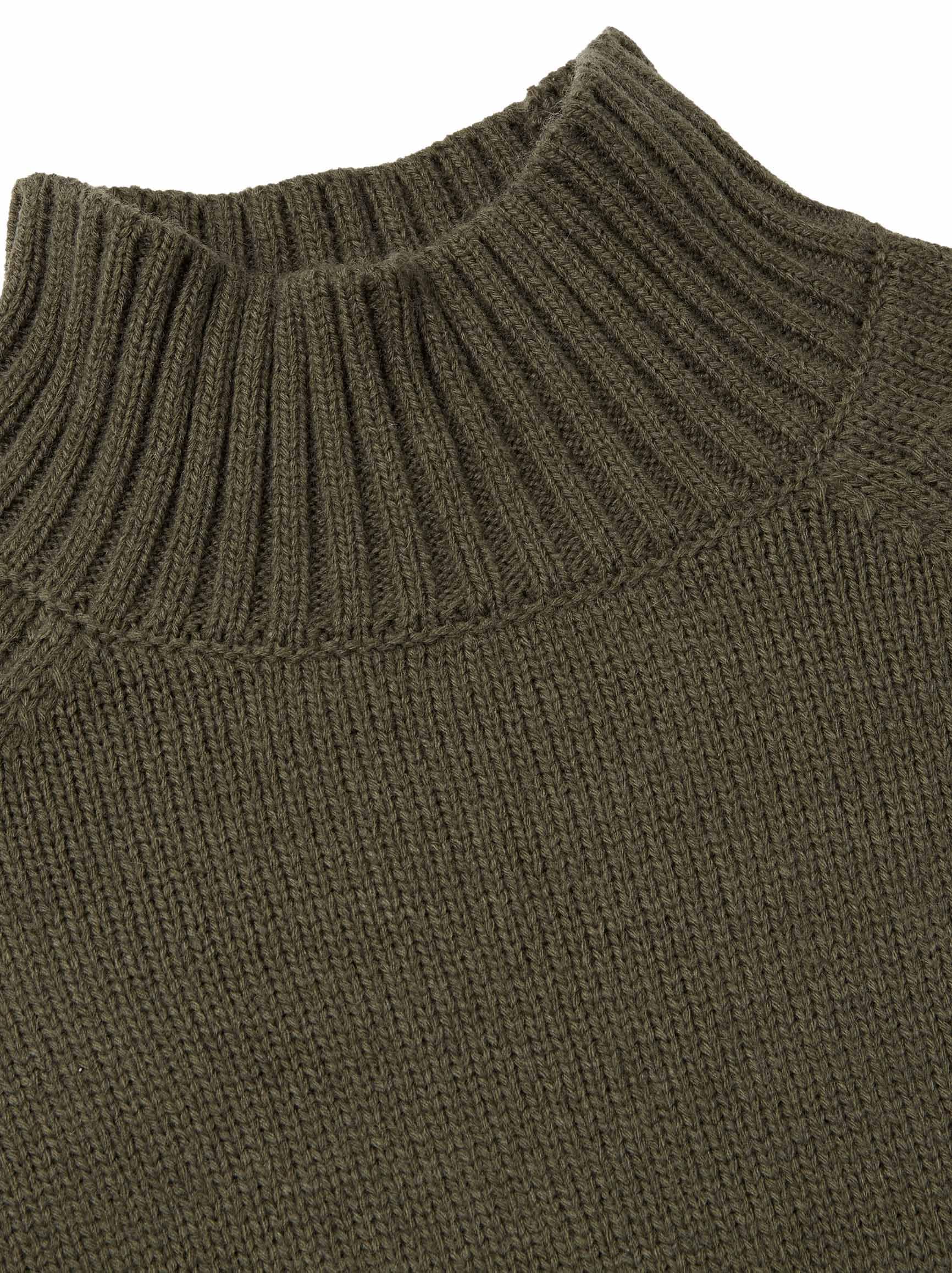 Benetton 191vd204a Maglione Donna Collo Alto Verde