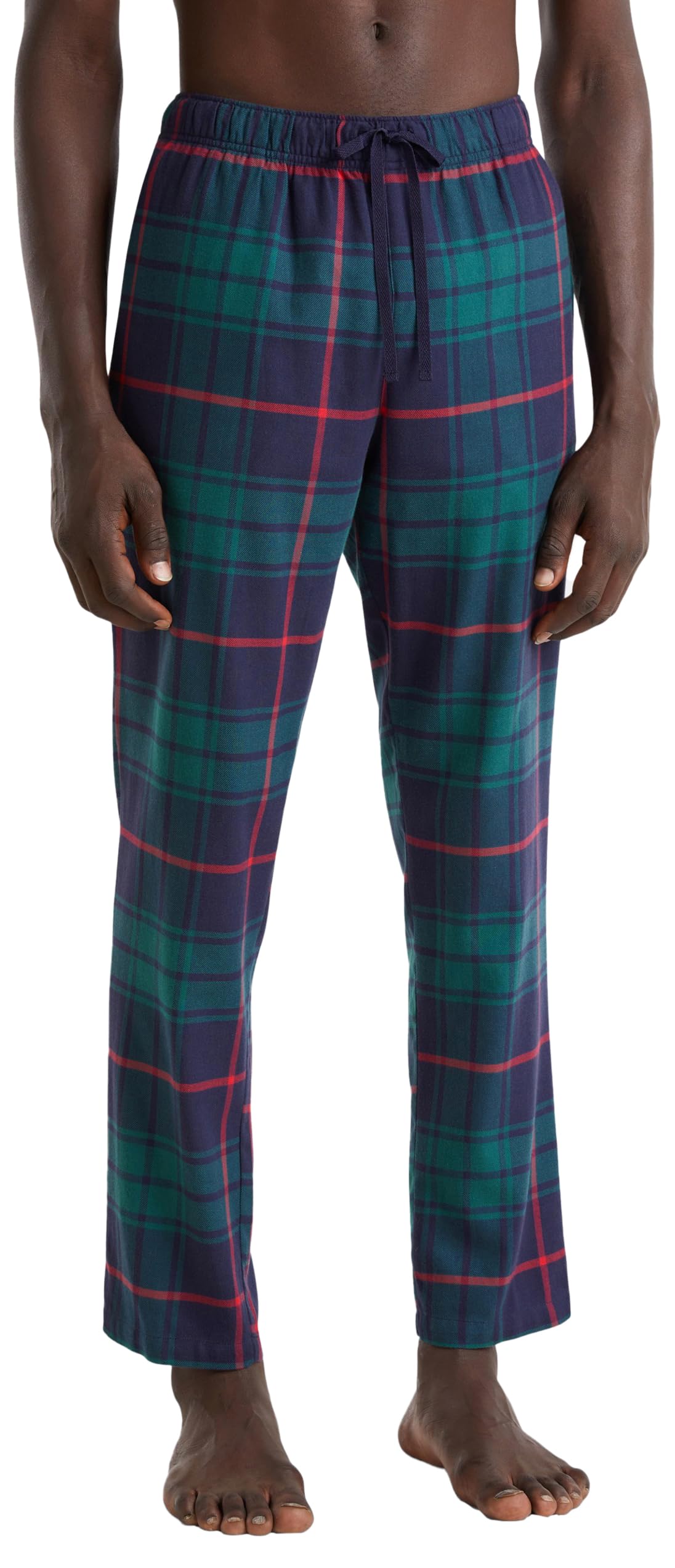 Benetton Pantalone Pigiama Uomo Flanella M Blu