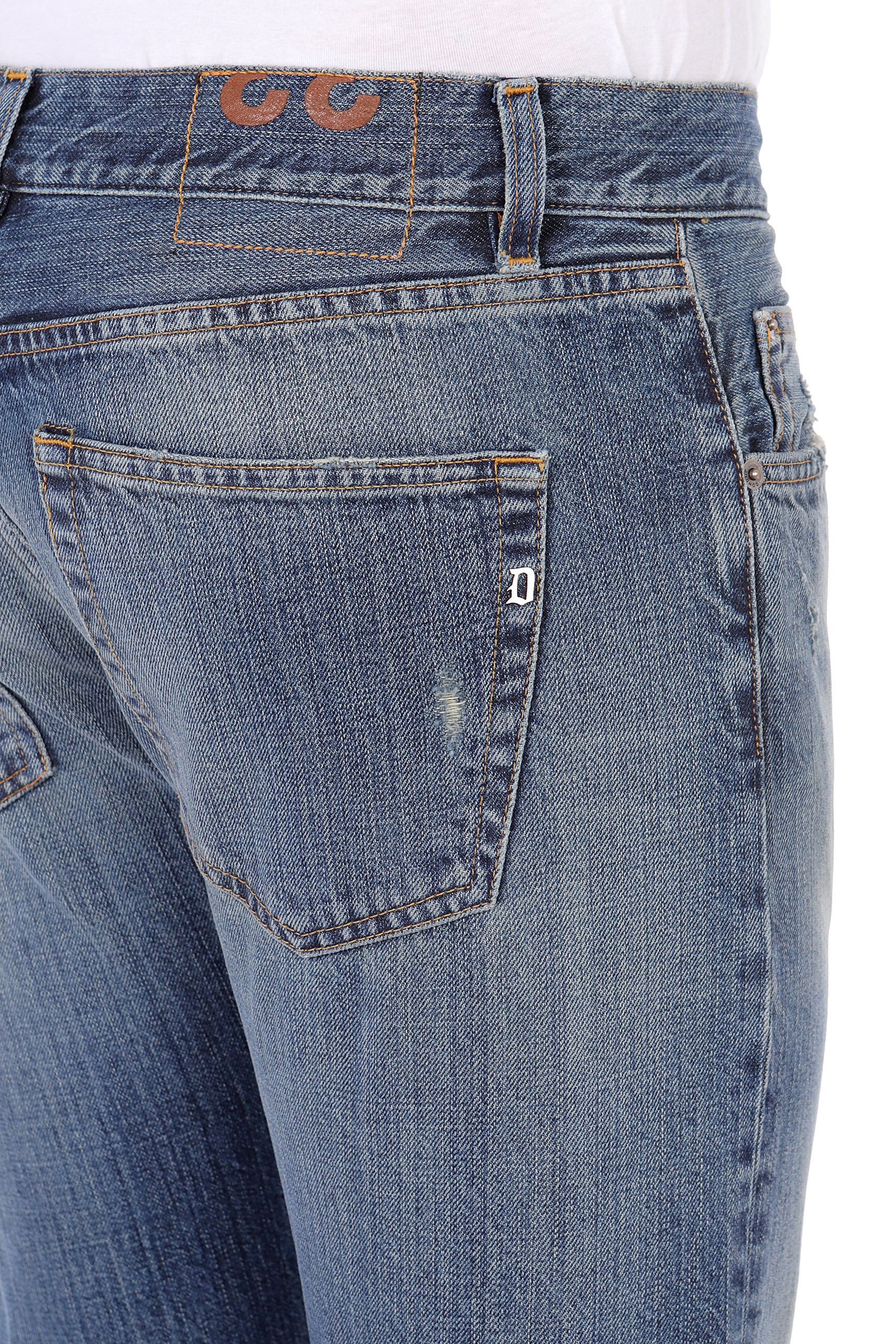 Dondup UP563 Jeans Uomo Icon Slim Blu Denim