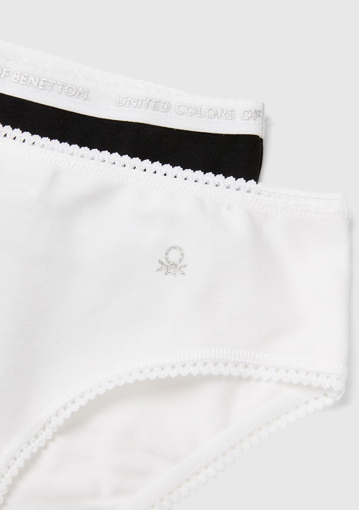 Benetton Set 2 Slip 3mc10s1bf Bambina Cotone