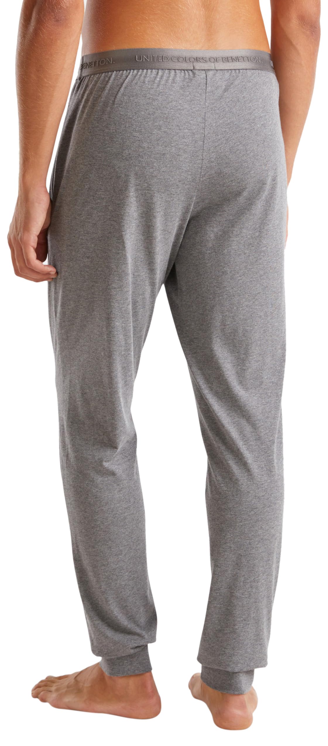 Benetton 30964F00G Pantalone Pigiama Uomo Jersey Blu