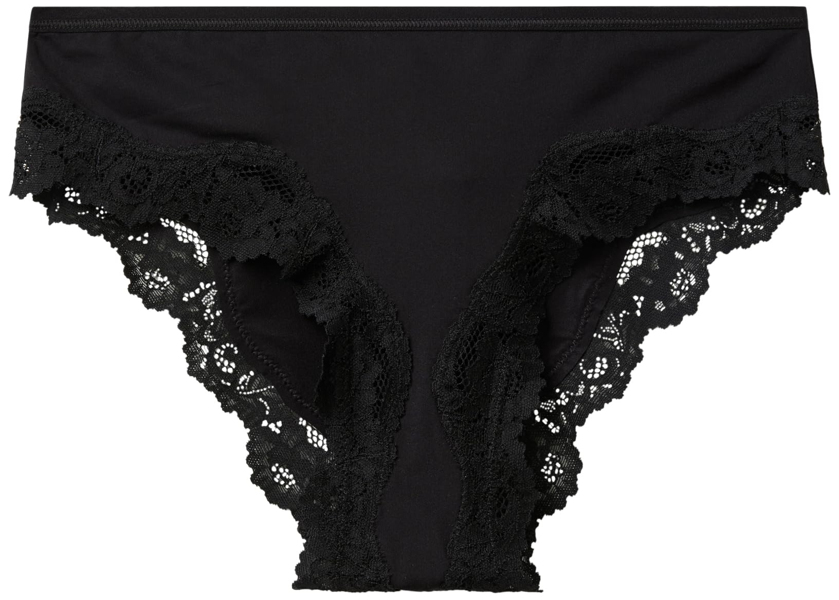 Benetton Slip Donna Elastico Pizzo Nero Taglia S