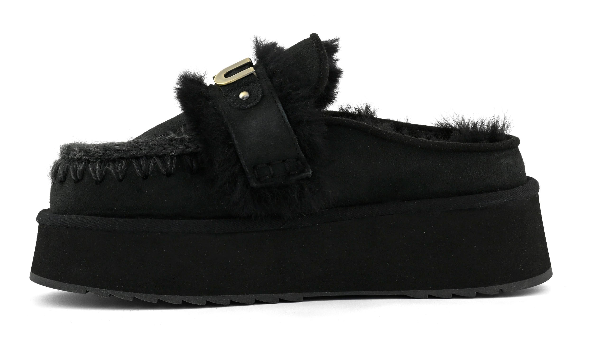 Mou Platform Clog FW681006A Ciabatta Donna Nero