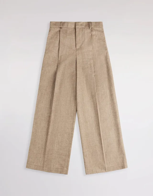 Fay NTW80524940Z pantalone beige cotone lino donna