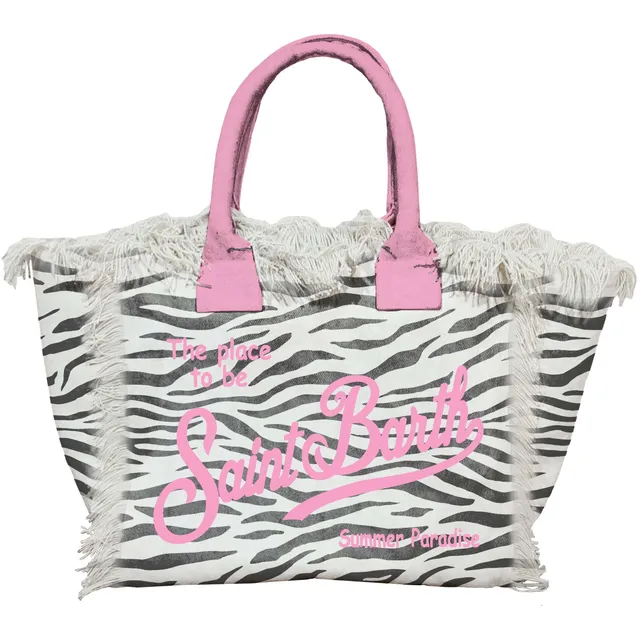MC2 Saint Barth Vanity borsa donna zebra bianco rosa
