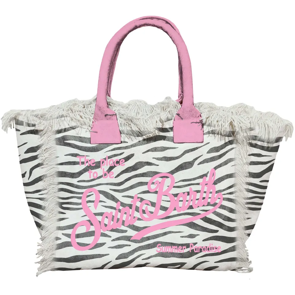 MC2 Saint Barth Vanity borsa donna zebra bianco rosa
