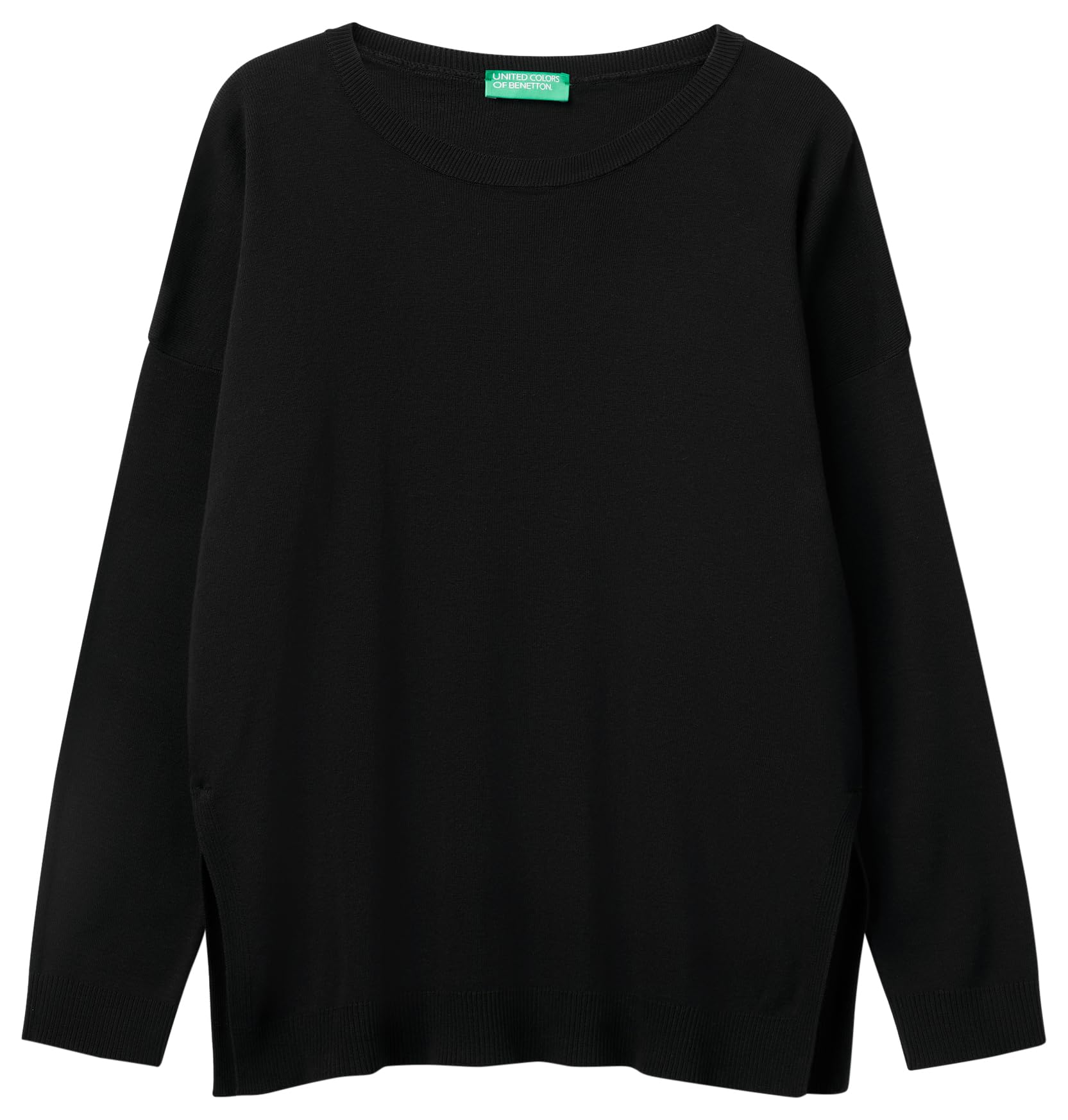 Benetton Maglia 1091d10d7 Maglione Donna Nero Costina