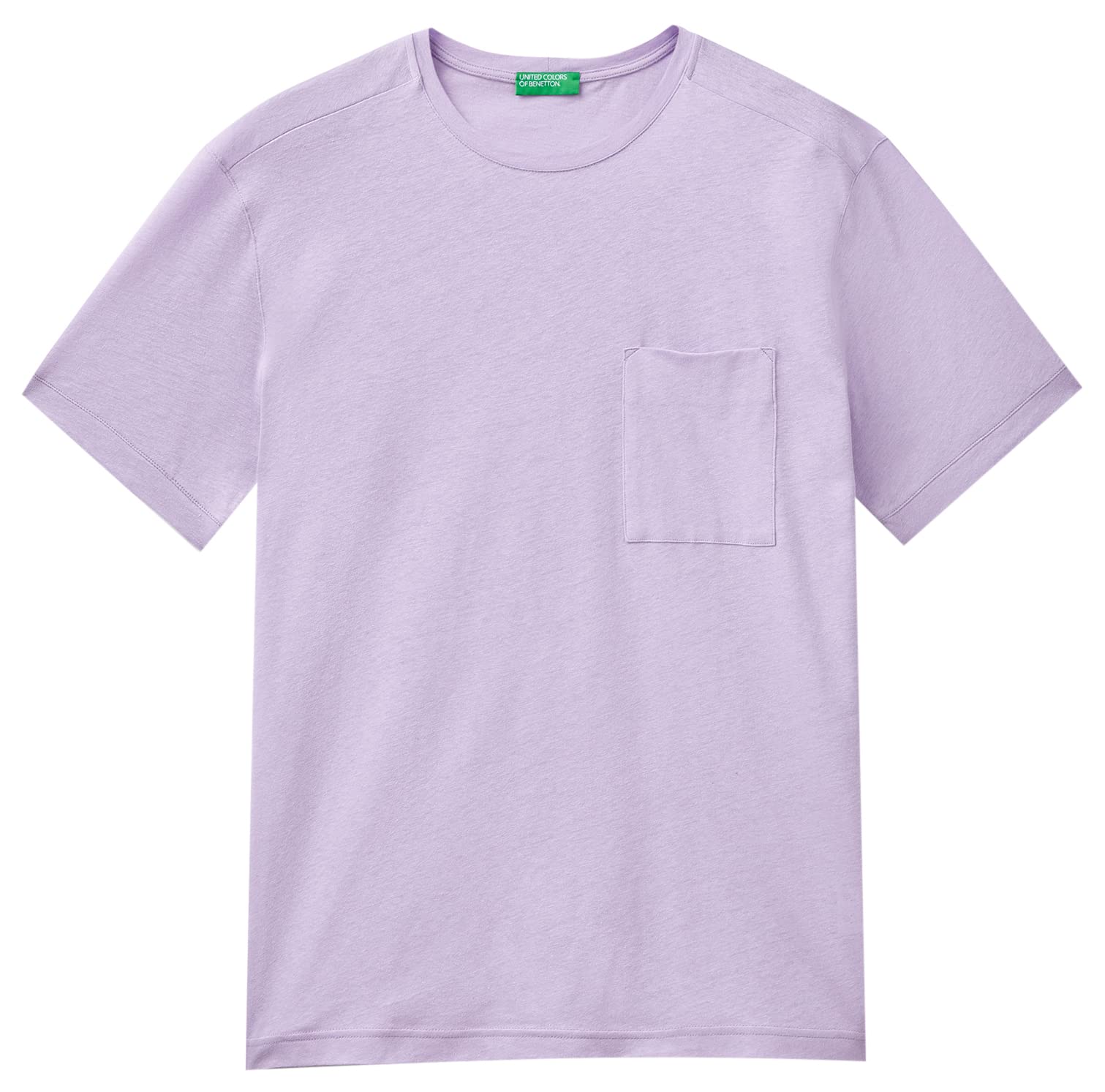 Benetton T-shirt Uomo Cotone Verde Militare 0w9