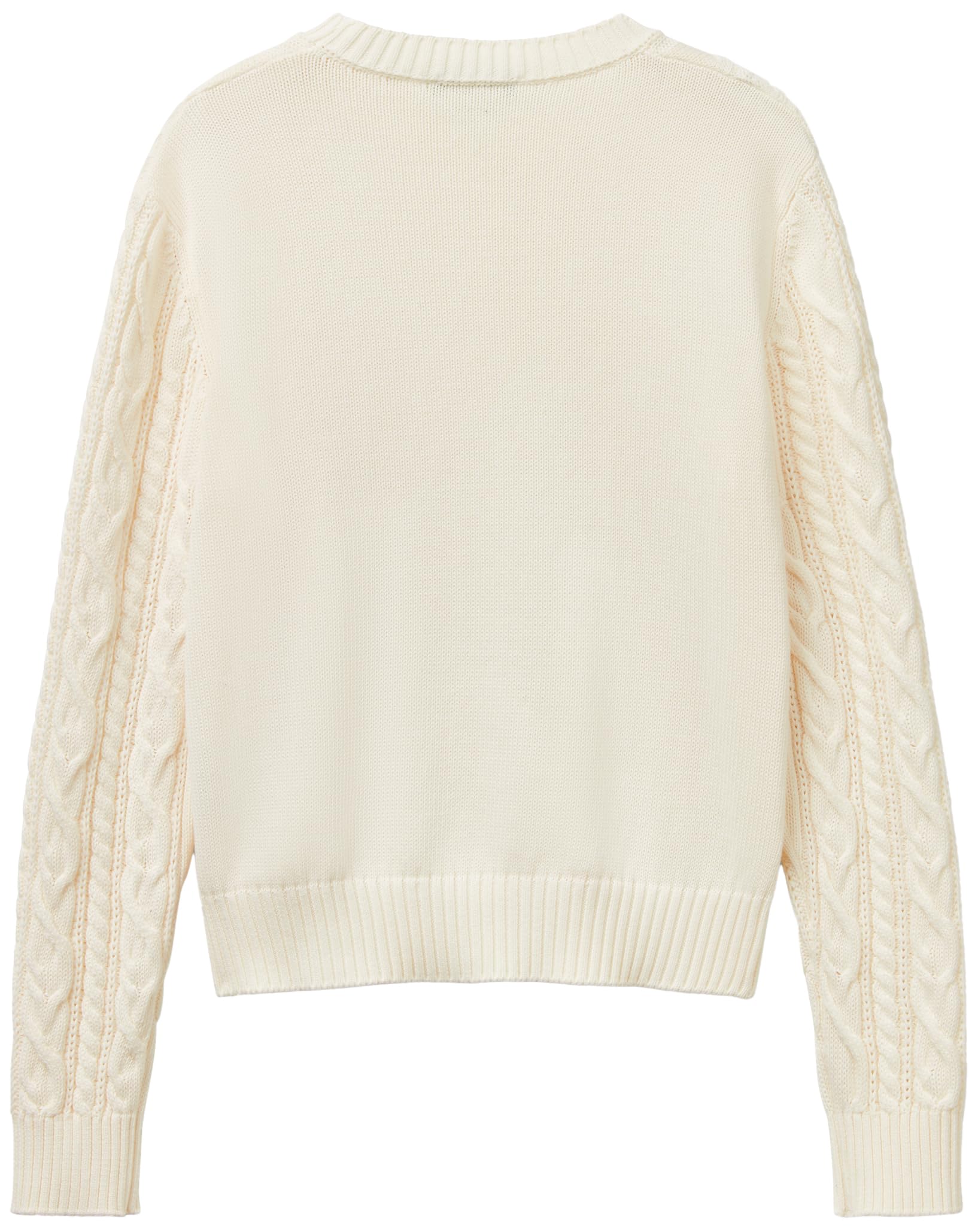 Benetton Maglieria Maglione Donna Girocollo Treccia Regular