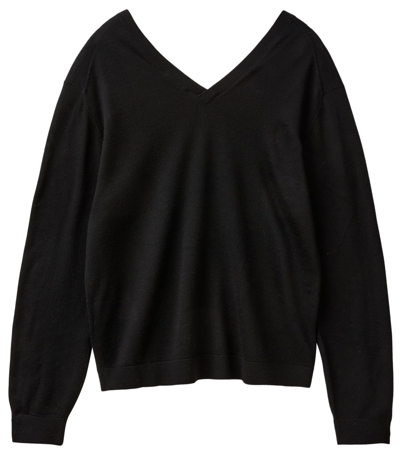 Benetton Maglia Scollo V Donna Lana Regular