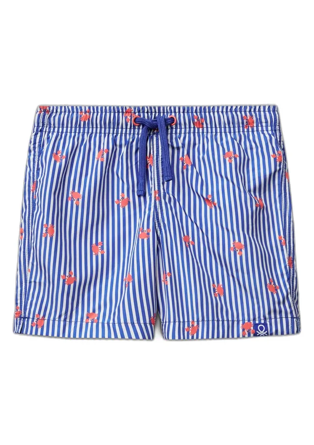 Benetton Boxer Mare Bambino Stampa Allover con Coulisse