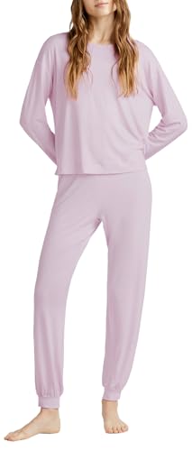 Benetton 36mx3m07b Maglia Pigiama Donna Rosa Modal S