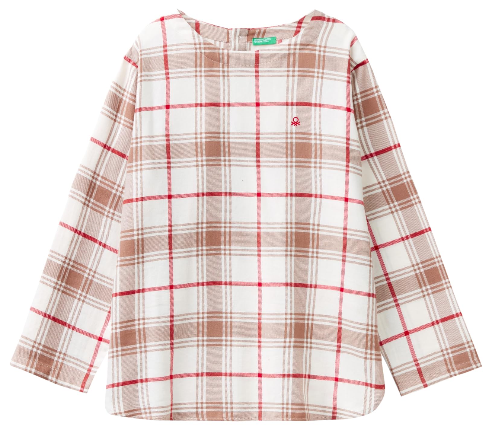 Benetton maglia pigiama donna flanella tinto filo taglia L