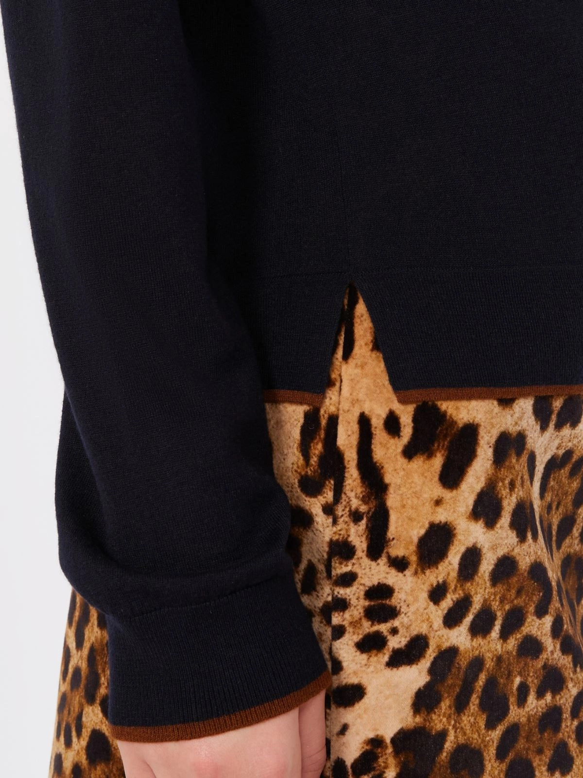 Max Mara Studio Targa Cardigan Blu Cuoio Taglia 40