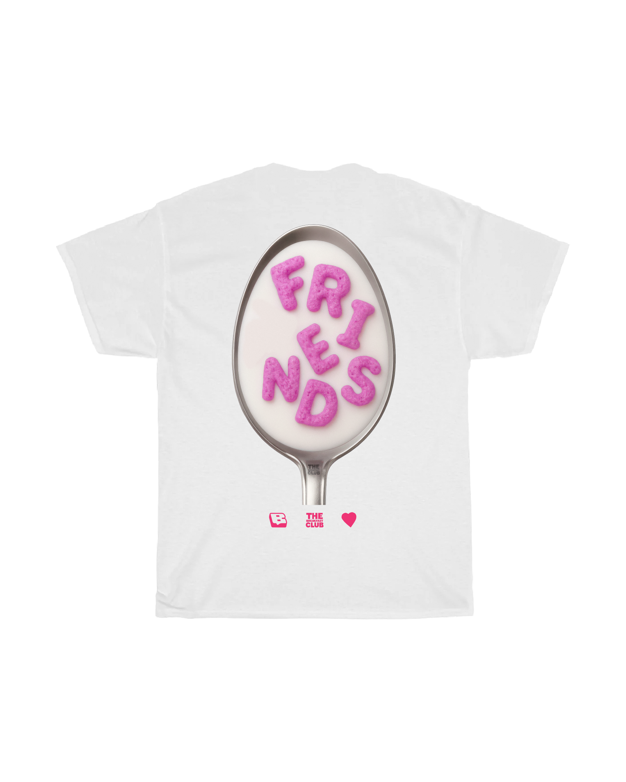 The Breakfast Club Friends Tee Pink maglietta bianca cotone