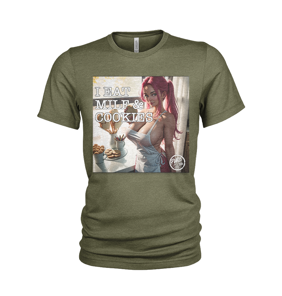 Pure Trash Mens T-Shirts Eat MILF Cookies maglietta Black