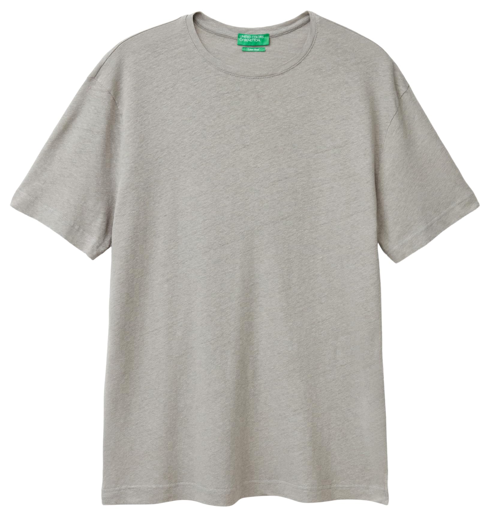 Benetton 39ivu104i T-Shirt Uomo Misto Lino Regular