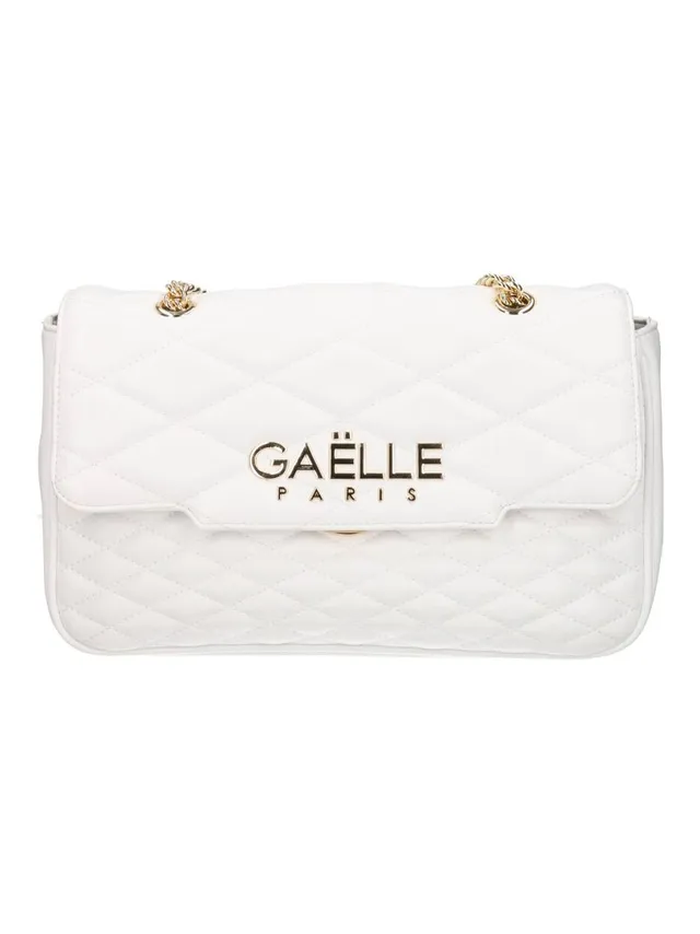 Gaelle Paris Maxi Shoulder borsa bianca trapuntata