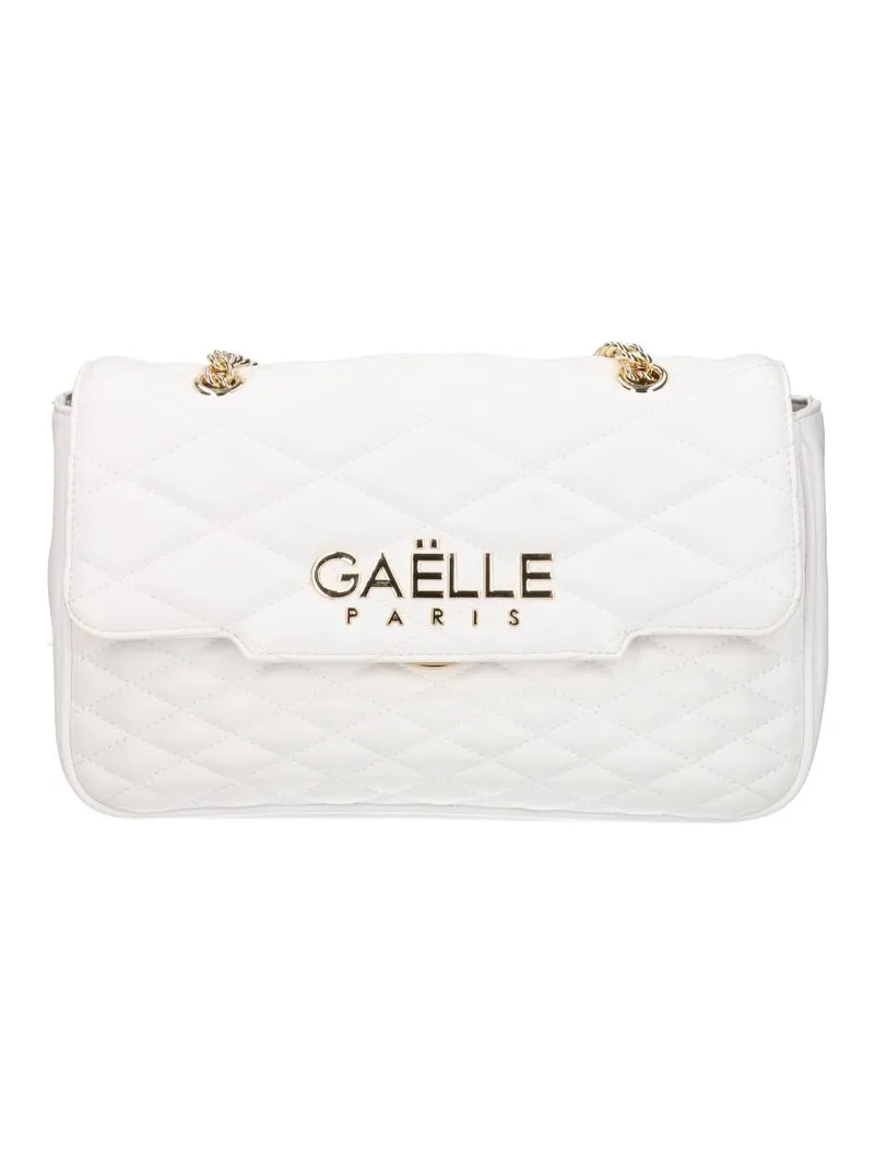 Gaelle Paris Maxi Shoulder borsa bianca trapuntata