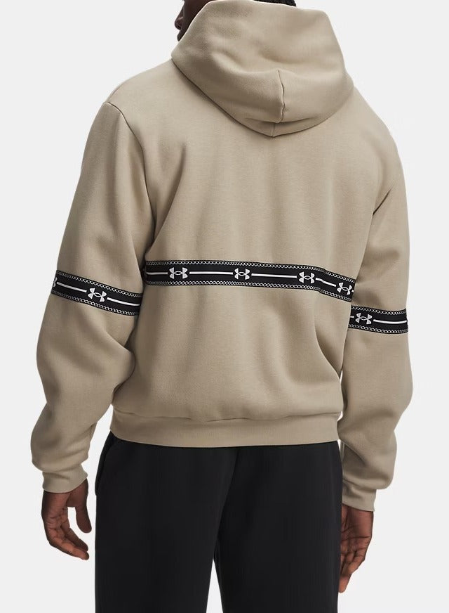 Under Armour Icon Fleece felpa uomo City Khaki zip