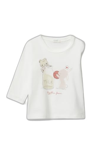 Benetton t-shirt bimbo cotone bio bianco stampa taglia 74