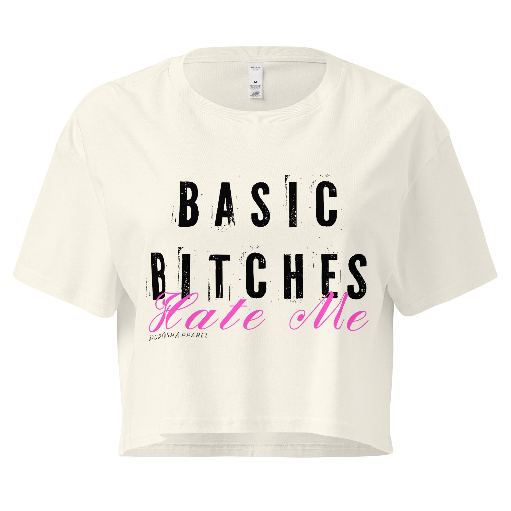 Pure Trash Basic crop top donna cotone nero S