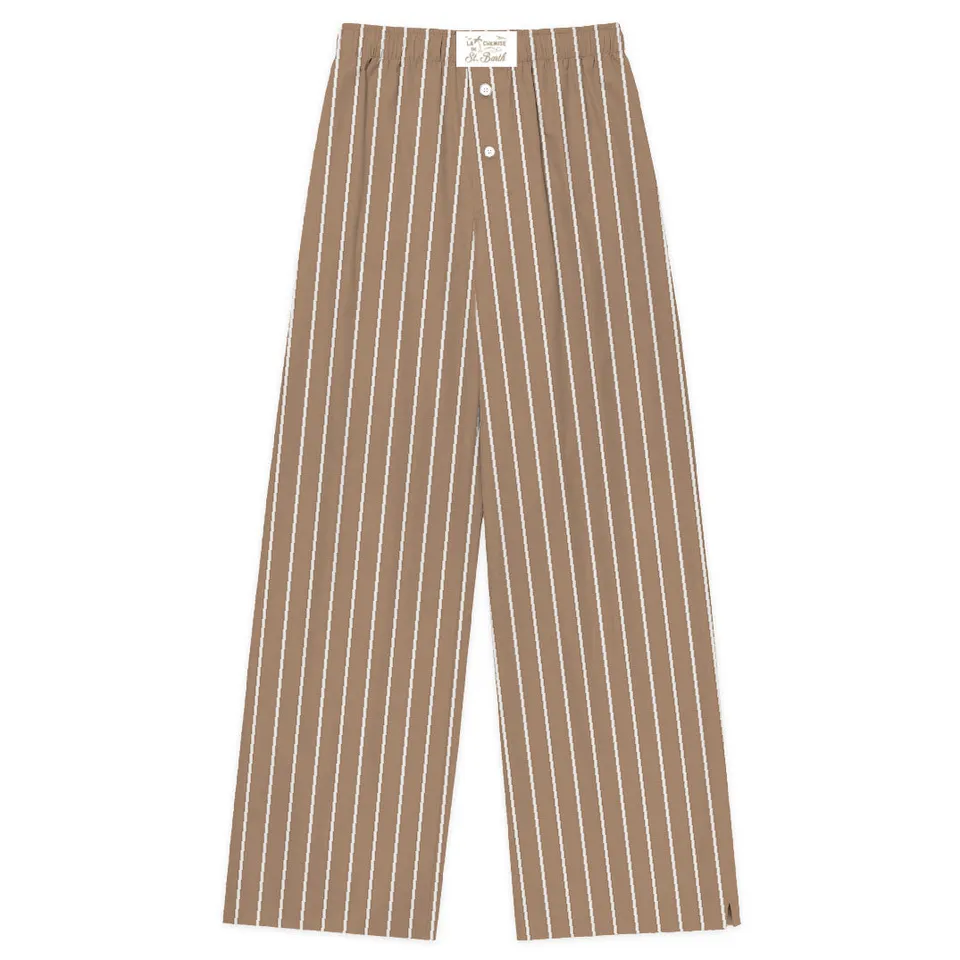 MC2 Saint Barth Doha 01474L pantalone donna righe marrone