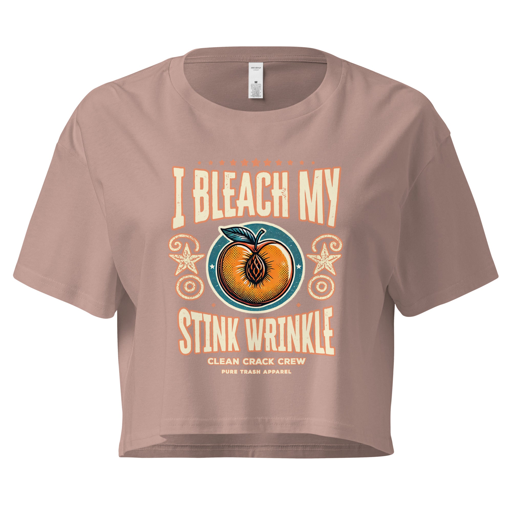 Pure Trash I Bleach My Stink Wrinkle Crop top donna nero