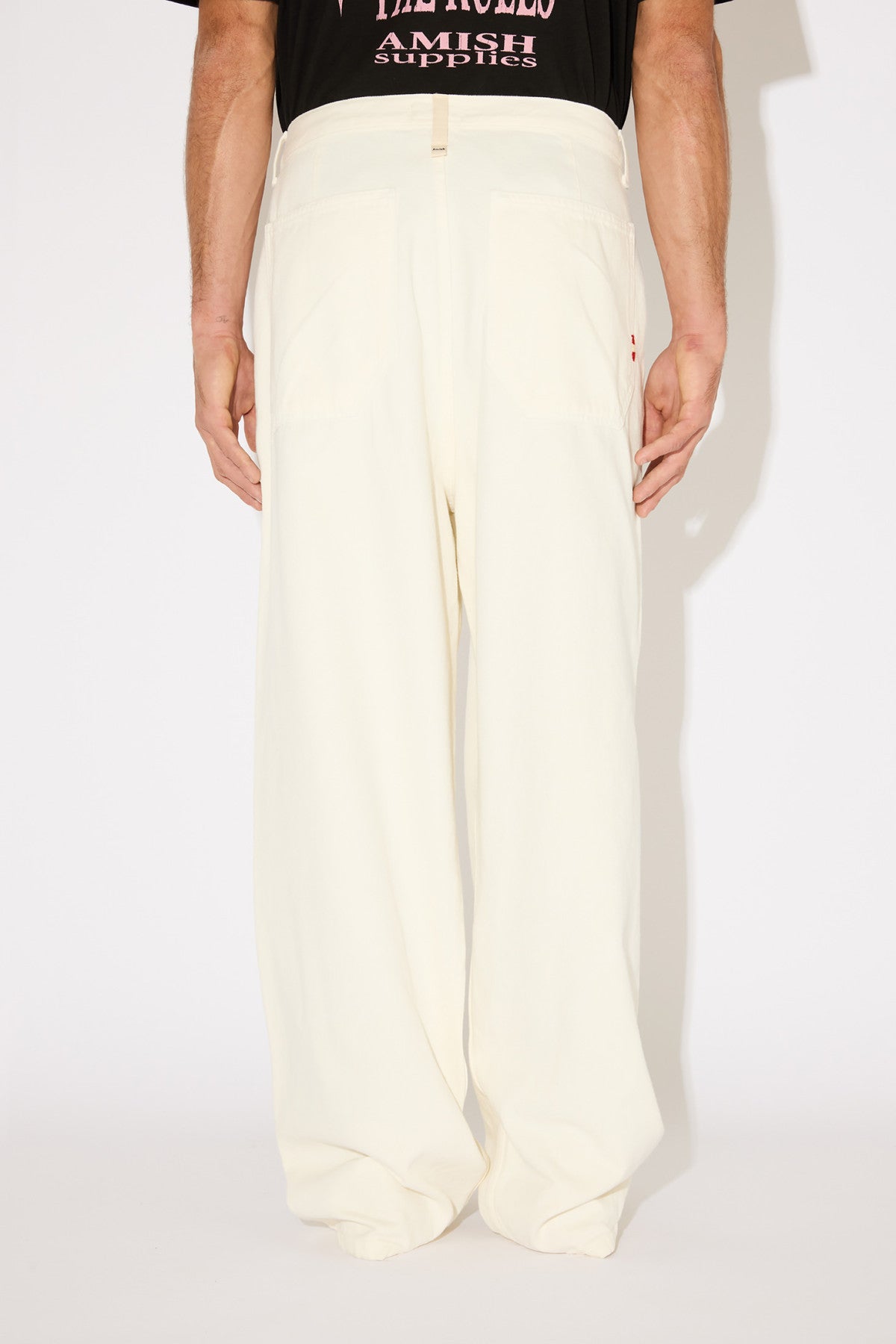 Amish AMX203P4650992 pantaloni bianco loose fit