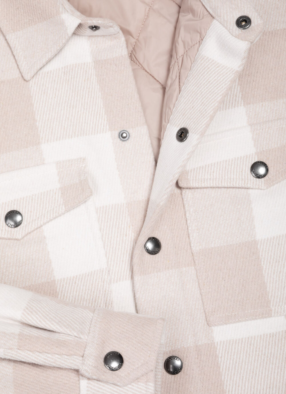 Colmar 11000011 overshirt uomo beige nude quadri