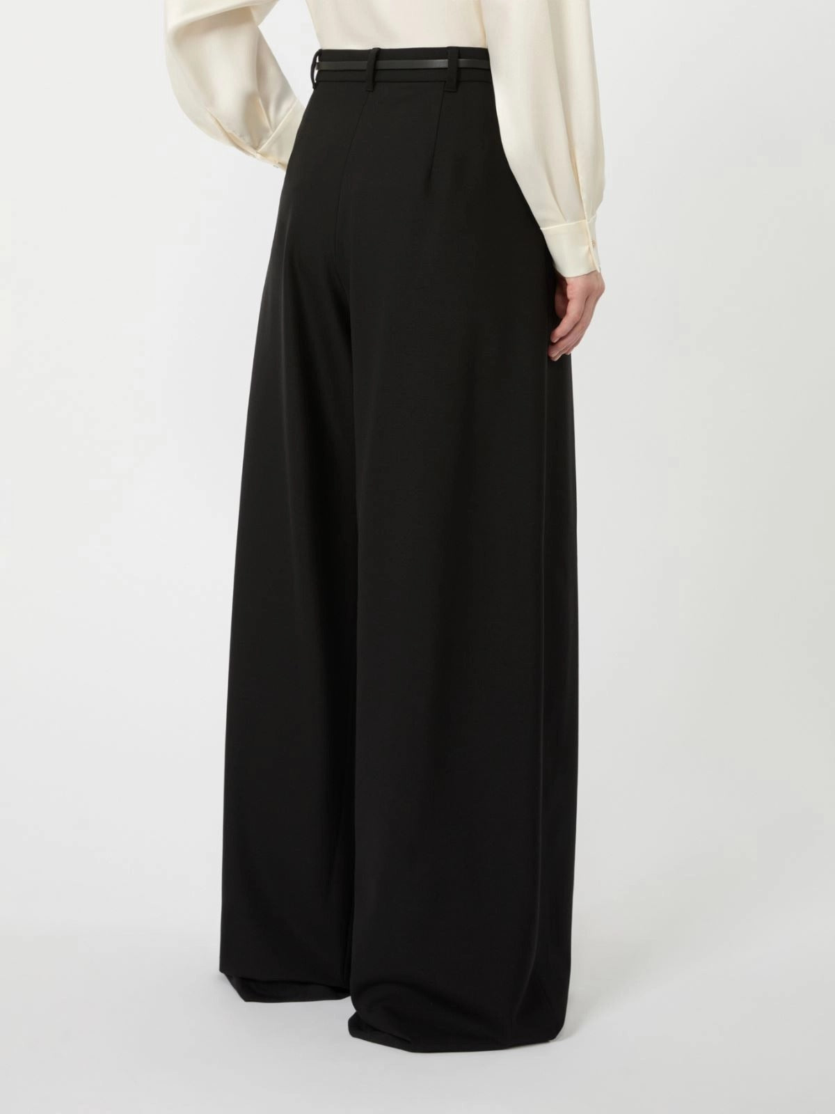 Max Mara Studio Aere MSTAERE005 Pantalone Donna Nero Lana