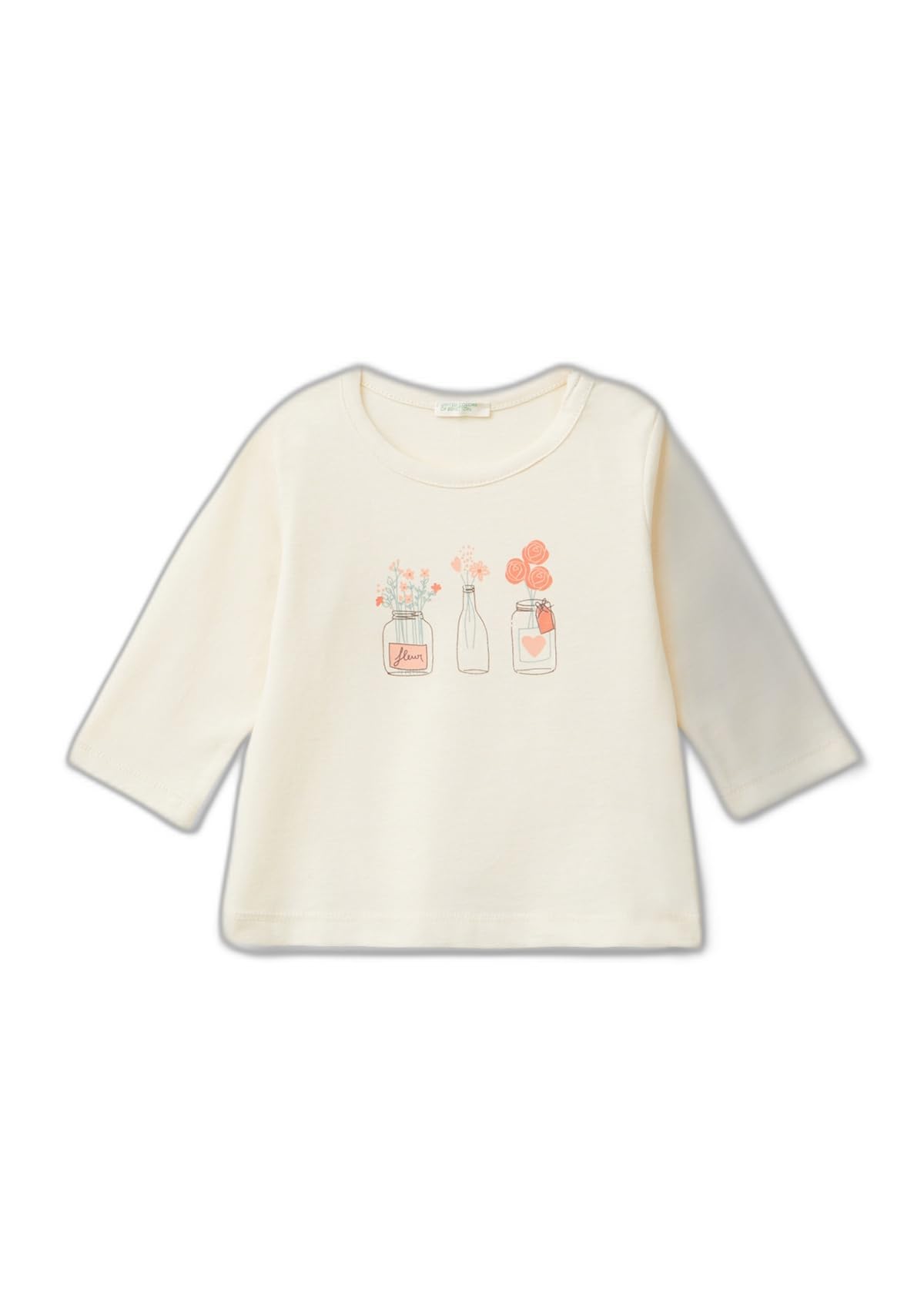 Benetton 3ATNA105I T-Shirt Maglietta Bimbi Cotone Bio