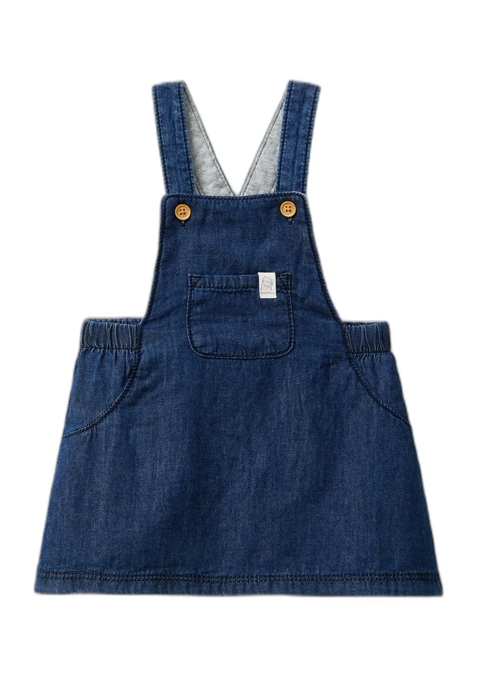 Benetton Gonna Salopette 4dhjat013 Bimba 56 Denim
