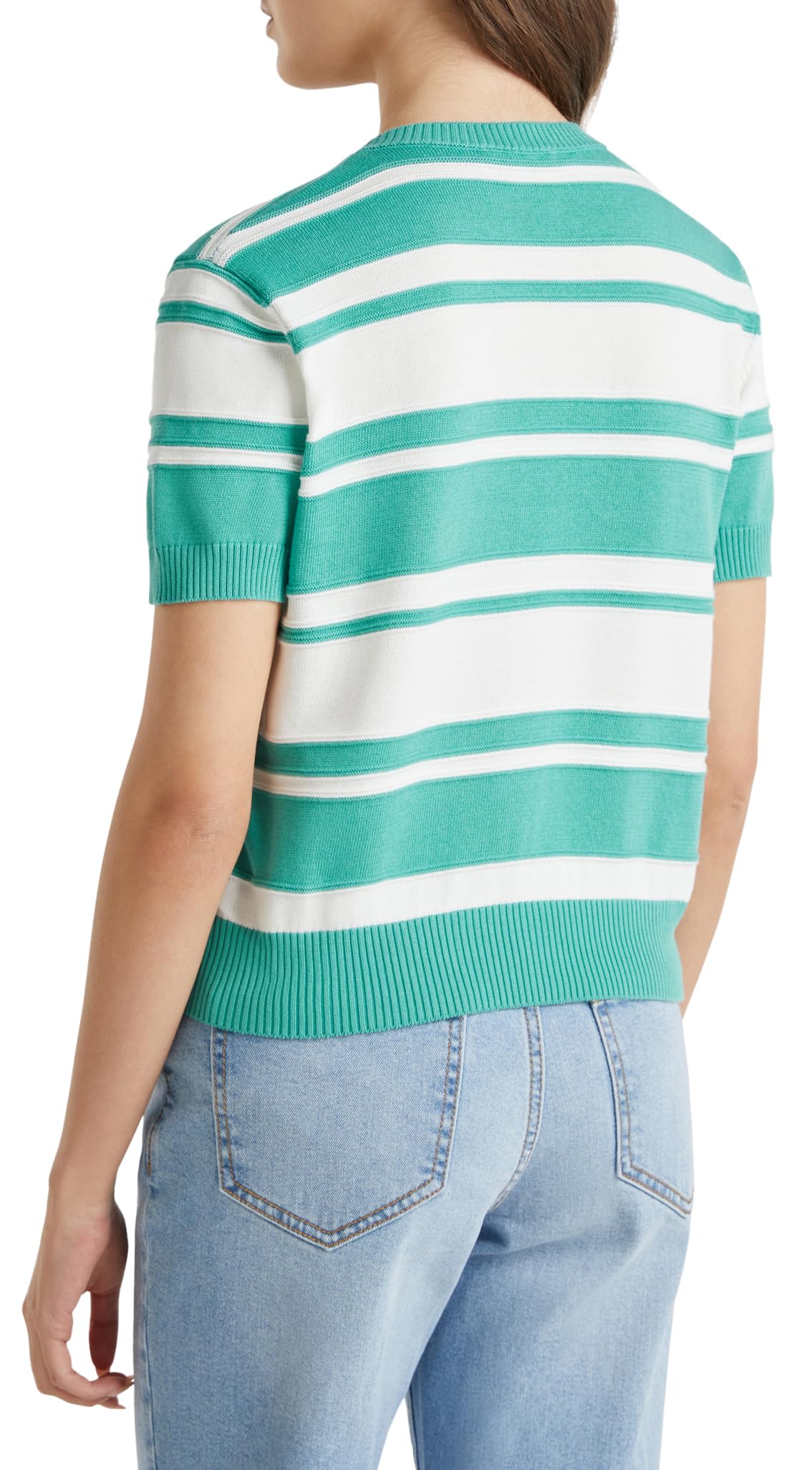 Benetton Maglia Girocollo Manica Corta Righe Regular
