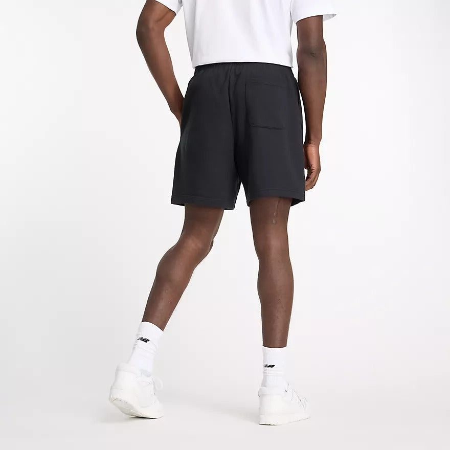 New Balance MS4152 Shorts French Terry Nero Cotone Uomo