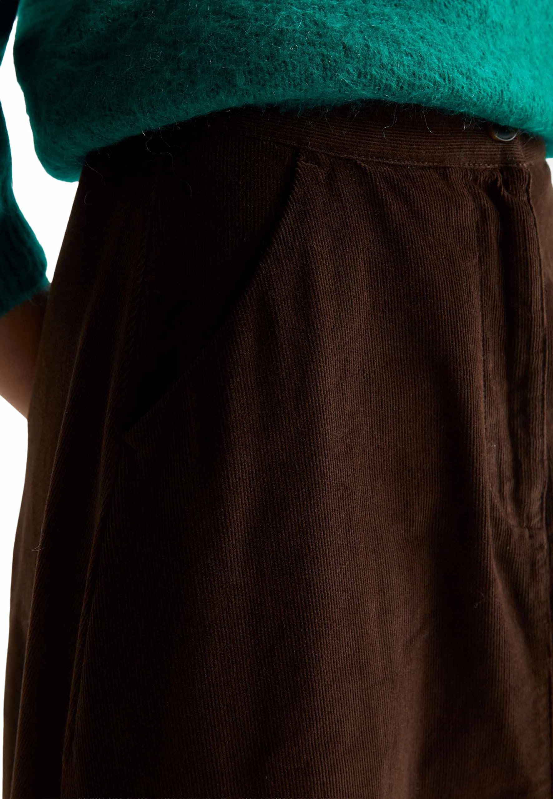 Benetton Gonne Gonna Midi Velluto Mille Righe
