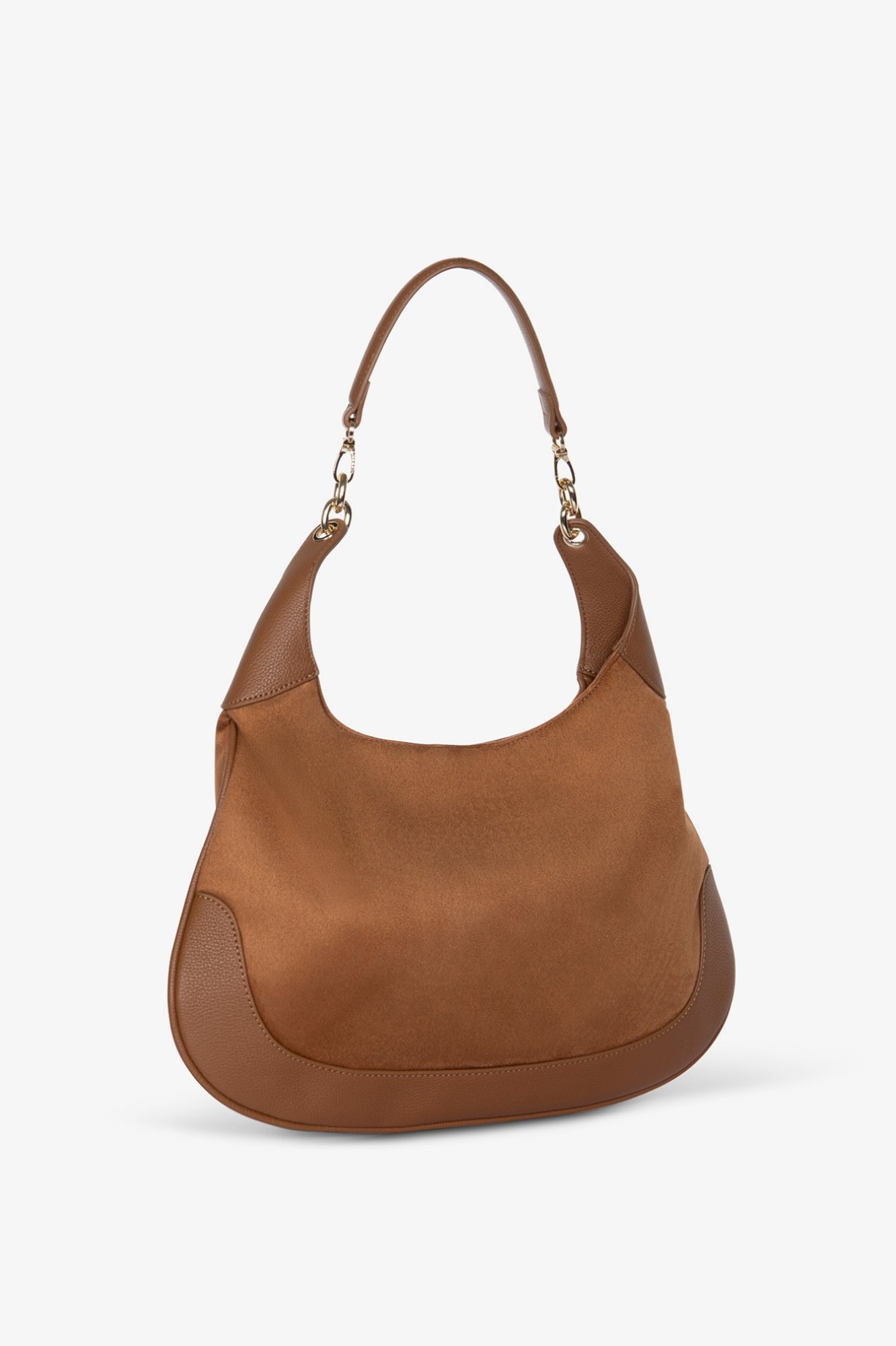Gaelle Paris Maxi Hobo Borsa caramello patch G