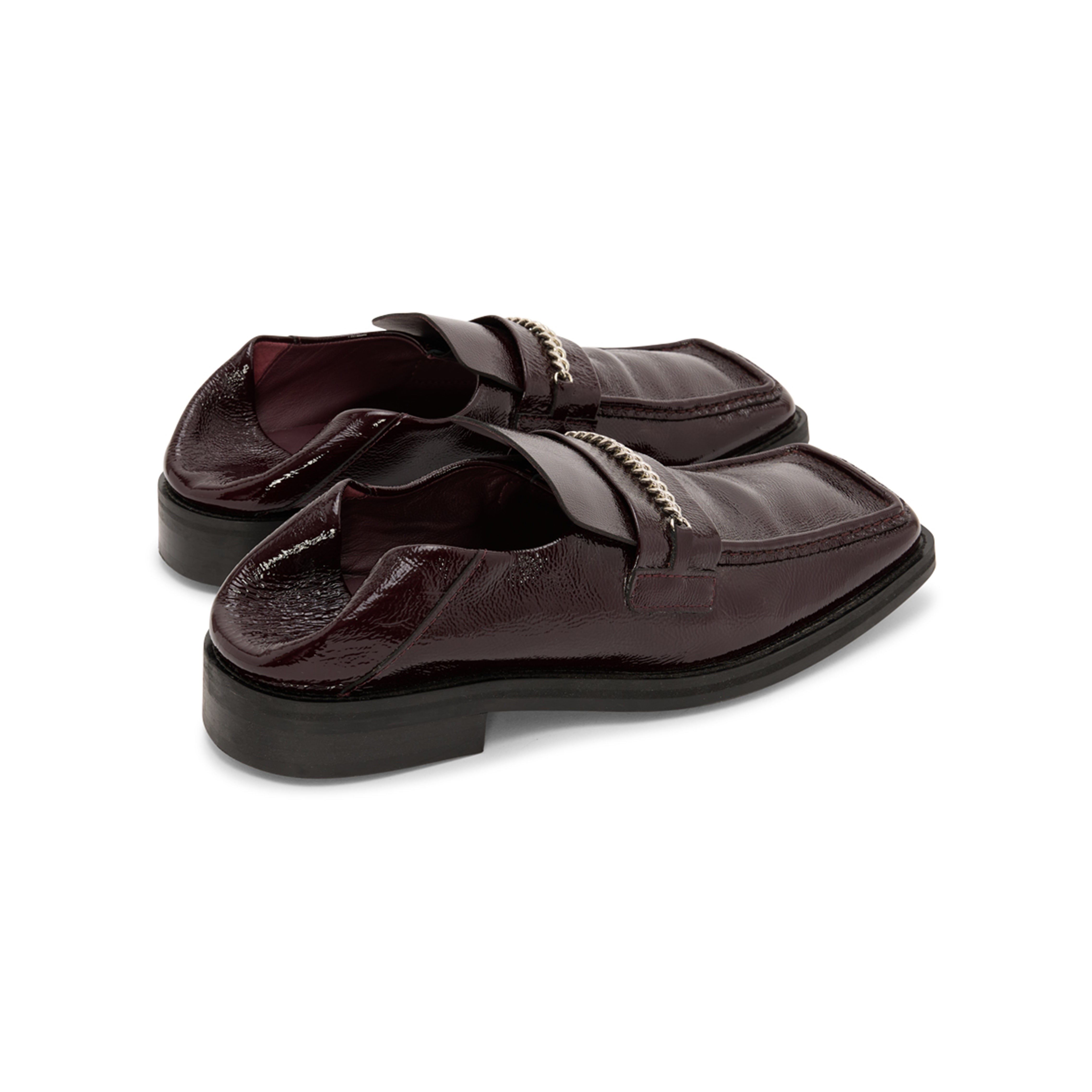 Martine Rose Fold Back Square Toe mocassini rosso oxblood