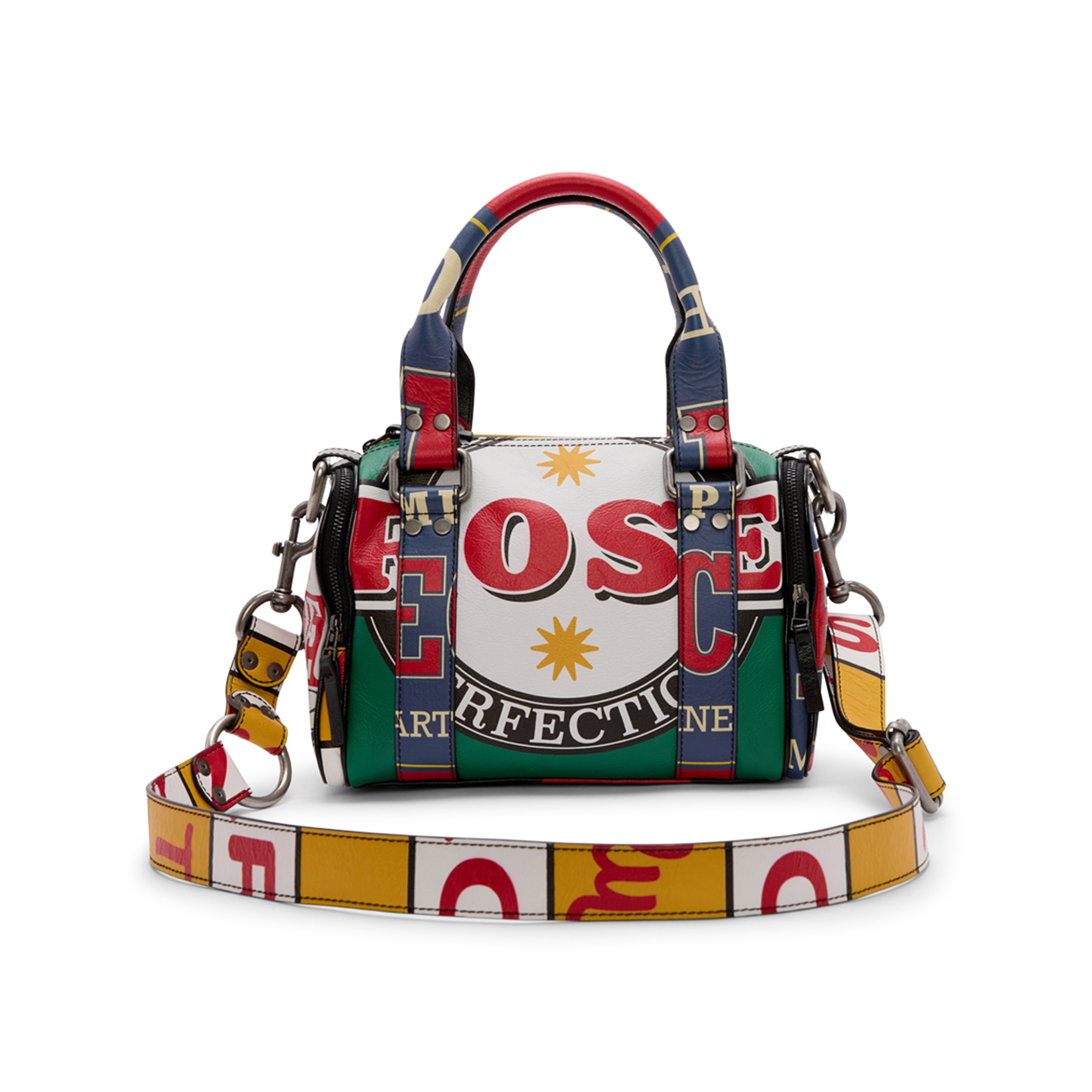 Martine Rose Beer Mat Mini borsa pelle multicolore