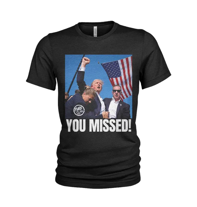 Pure Trash Trump You Missed maglietta uomo nera cotone