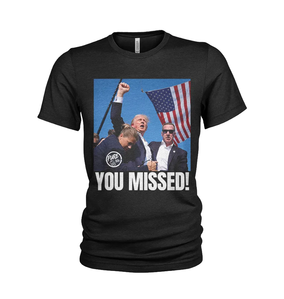 Pure Trash Trump You Missed maglietta uomo nera cotone