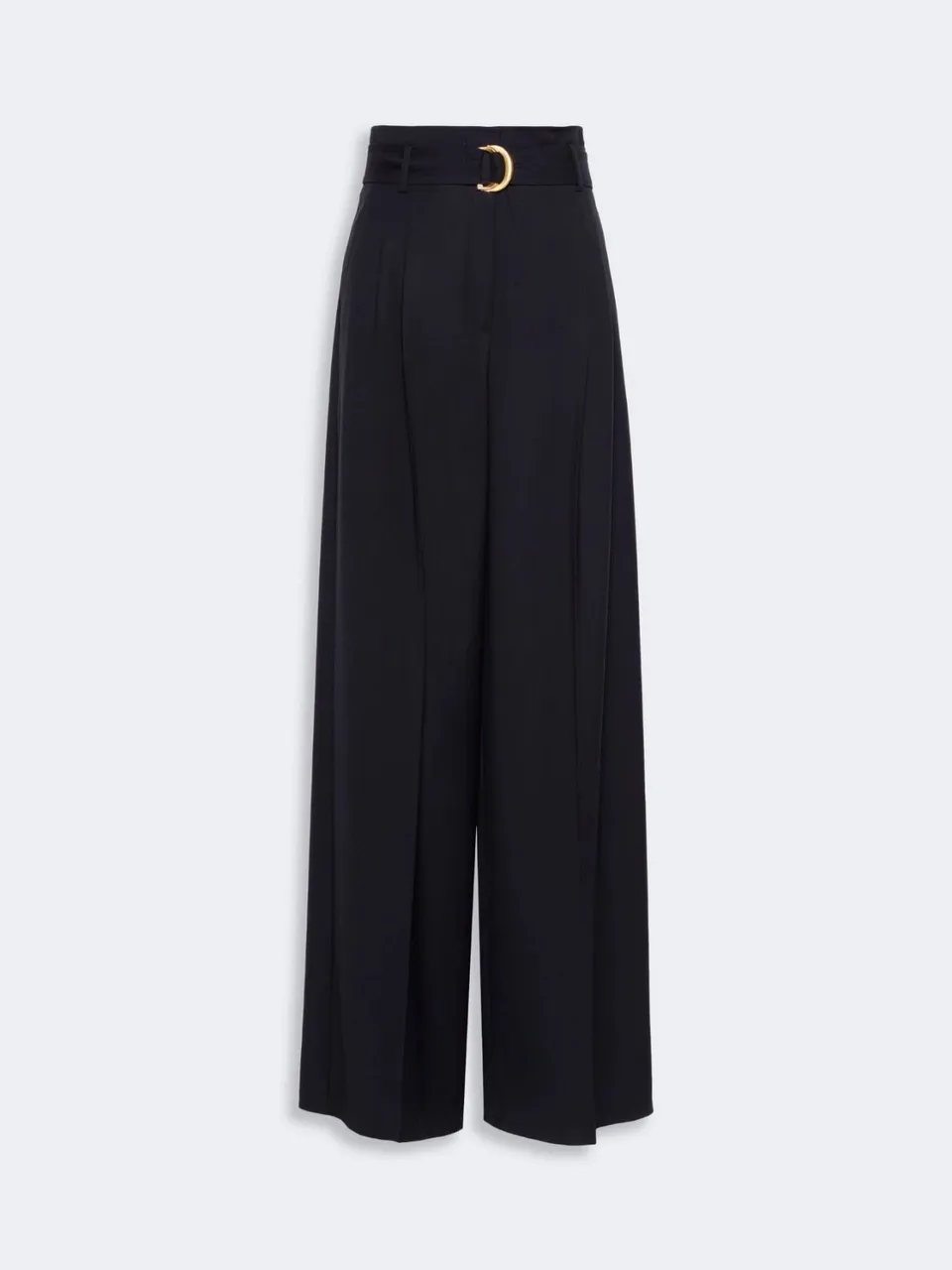 Max Mara Studio MSTSERIO008 Pantaloni Blu Taglia 42 Vita Alta