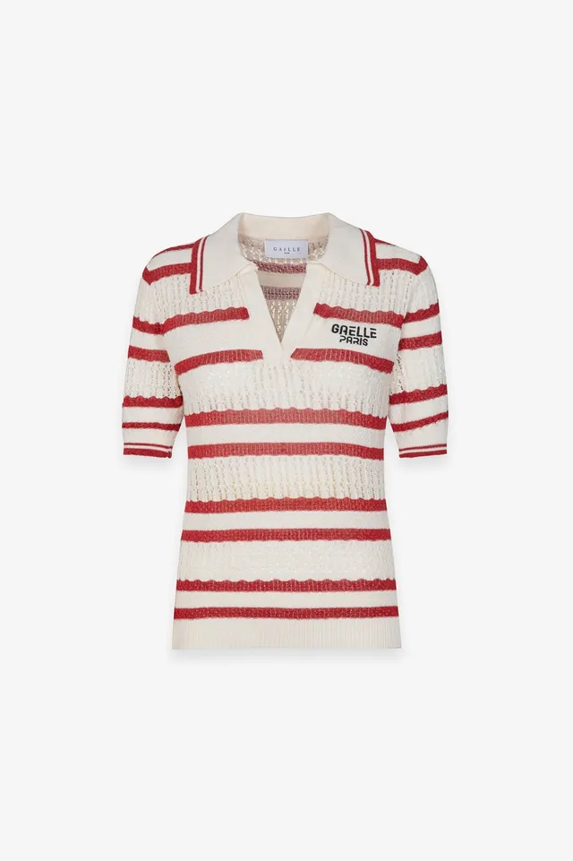 Gaëlle Paris GAABW09443 Polo Punto Moss Rosso