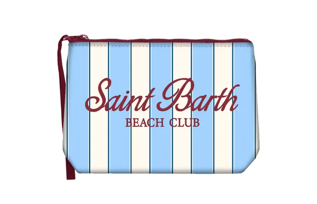 MC2 Saint Barth Aline pochette beach stripes azzurro