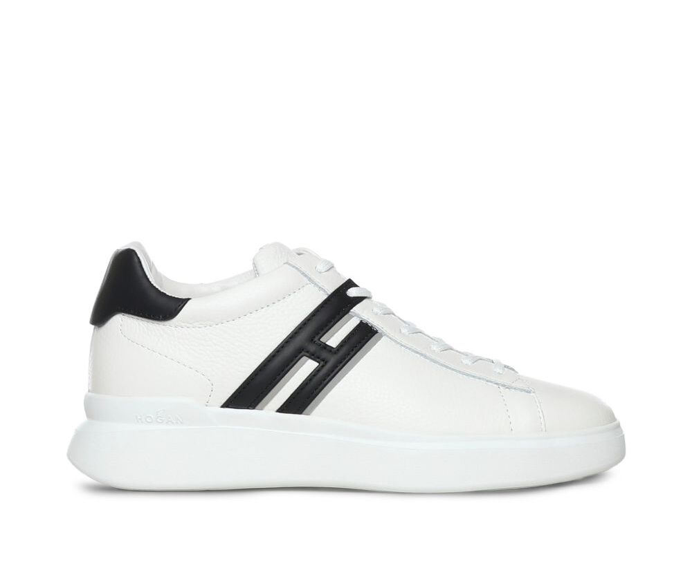 Hogan H580 sneakers uomo bianco nero pelle