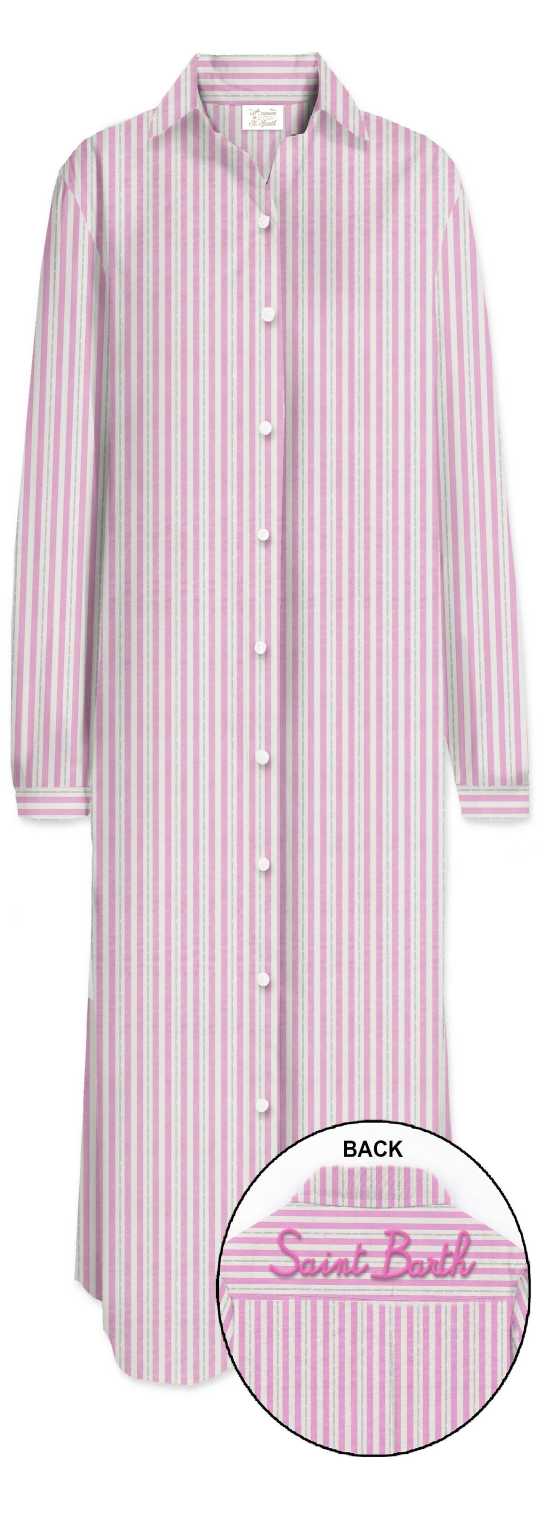 MC2 Saint Barth Adeline01065L abito Rosa righe cotone